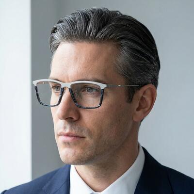 Burnal Gray Rectangle Glasses