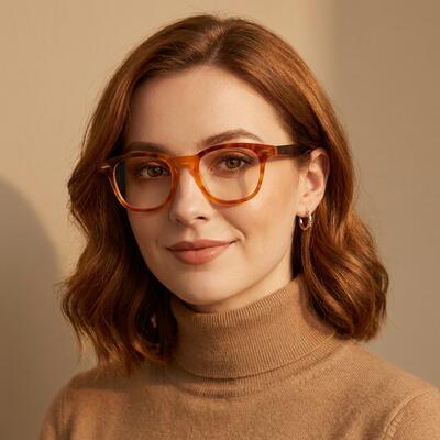 Reed Orange Quadratische Brille