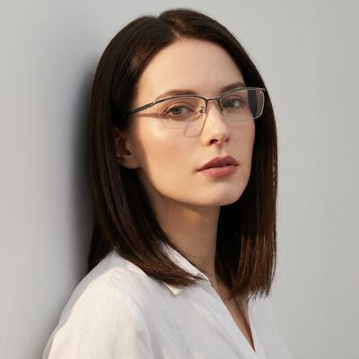 Dennis Graue Rechteckige Brille