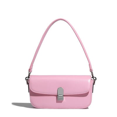 Jeulia Baguette Bag Cross Body Bag Mini Pink Underarm Bag
