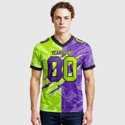 オーダーメイド可能 アメリカンフットボール Vネック ジャージ ロゴマーク 背番号 胸番号 チーム ネーム入り