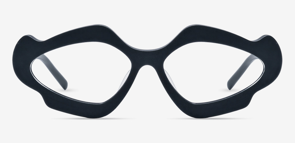 Plecas Black Geometric Glasses