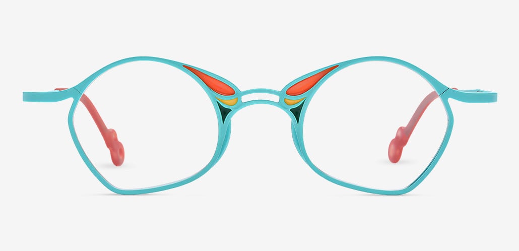 Maria Blue Geometric Glasses