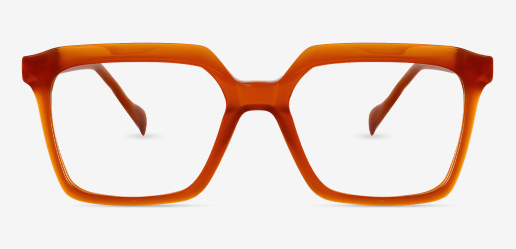 Senior Gafas Cuadradas Naranjas