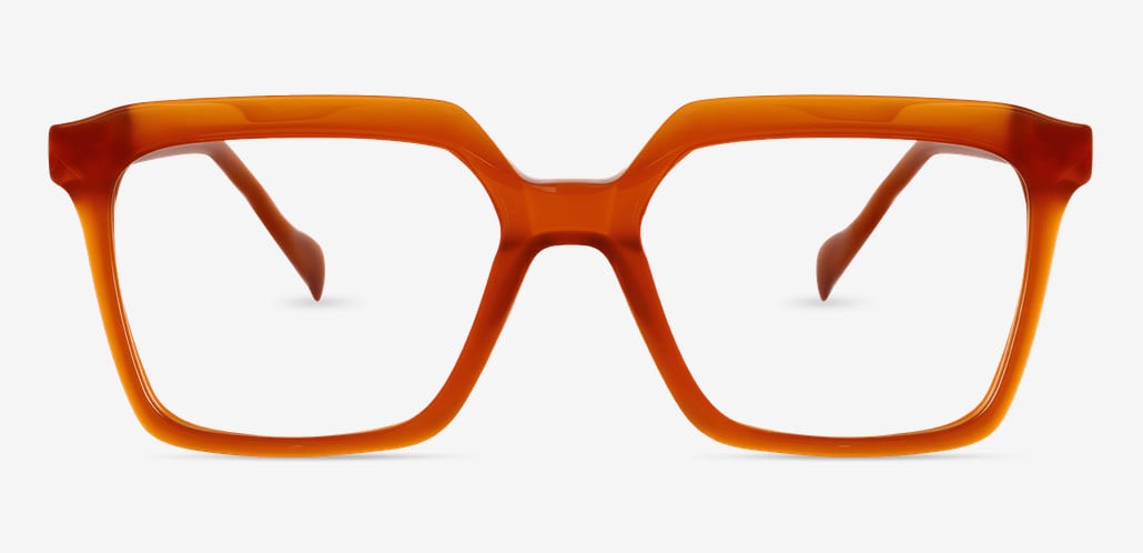 Senior Gafas Cuadradas Naranjas