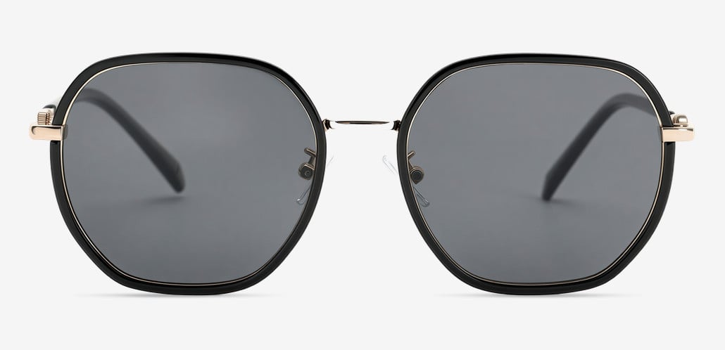 Joshua Schwarze Runde Sonnenbrille