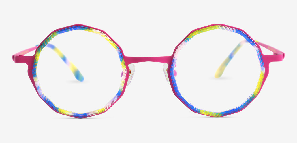 Gaskel Purple Round Glasses