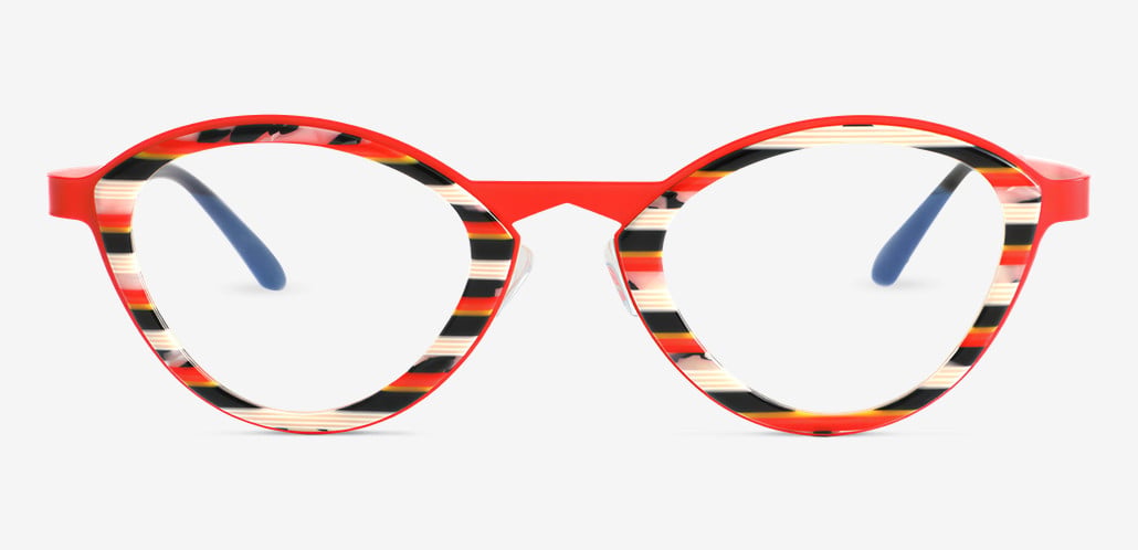 Gibbon Red Cat Eye Glasses