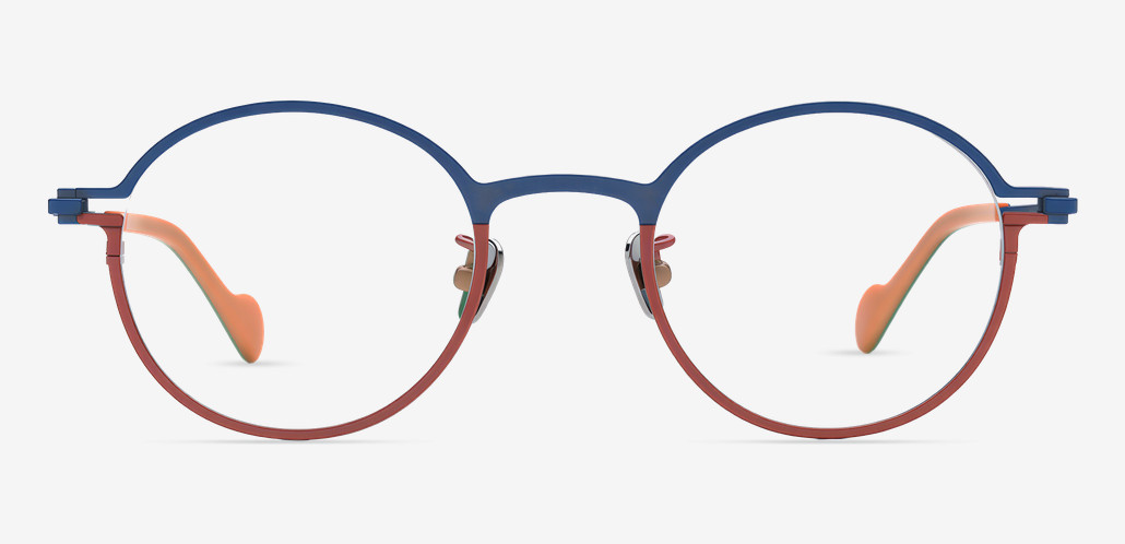 Cook Blue Round Glasses