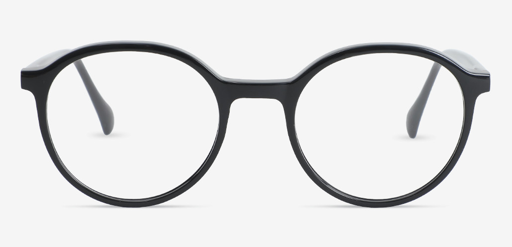 Jillian Black Round Glasses