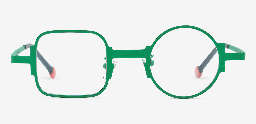 Stella Gafas Cuadradas Redondas Verdes