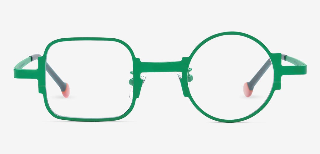 Stella Gafas Cuadradas Redondas Verdes