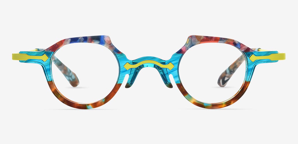 Wodeho Blue Round Glasses
