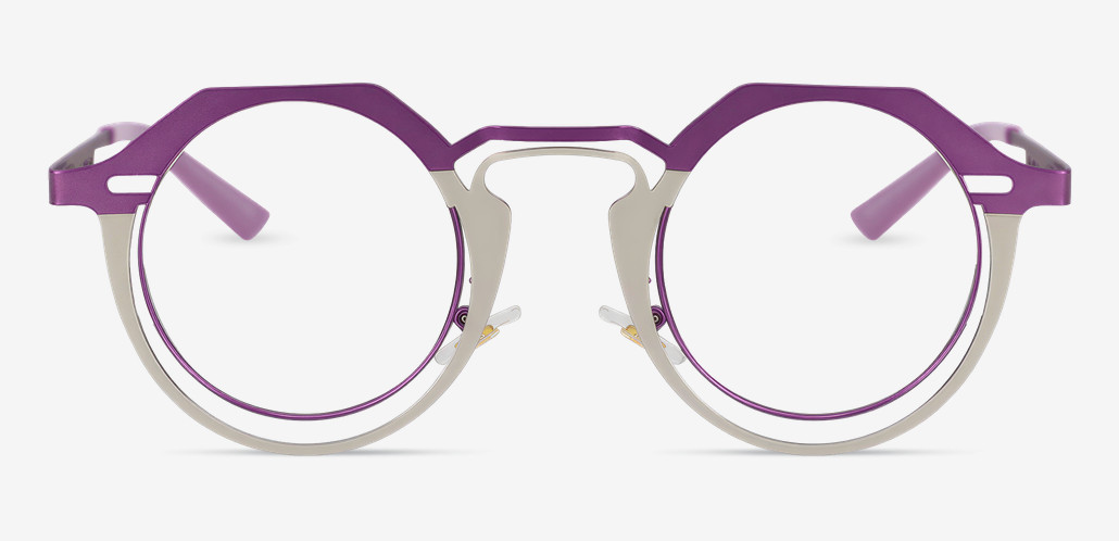 Helen Purple Round Glasses