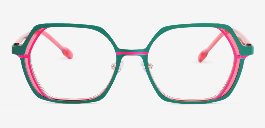 Zecharia Green Geometric Glasses