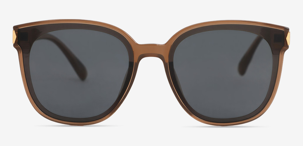 Leo Brown Square Sunglasses