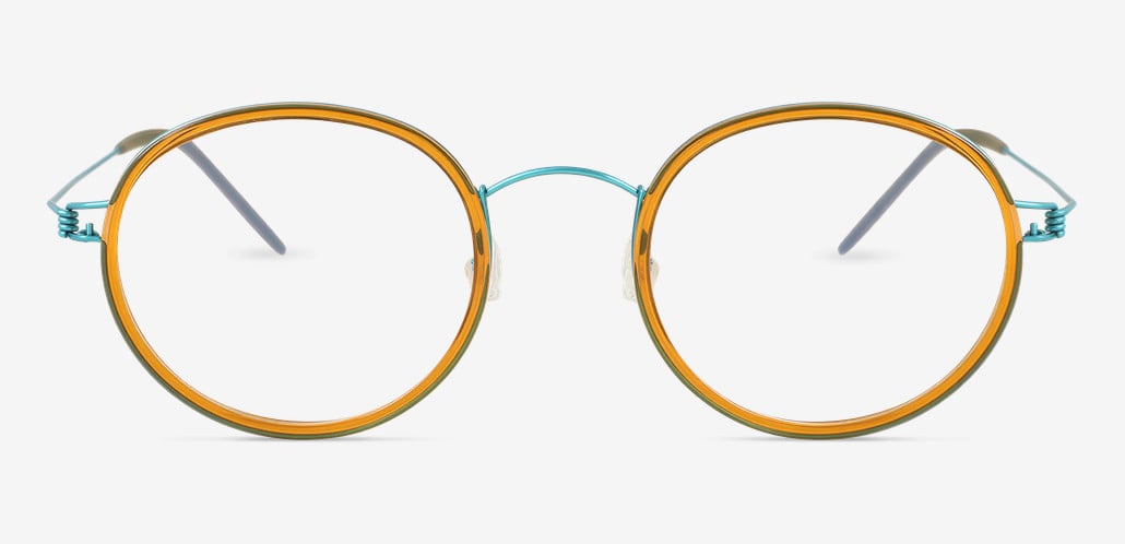 Aurora Orange Round Glasses
