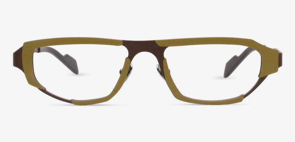 Deliaoa Yellow Rectangle Glasses