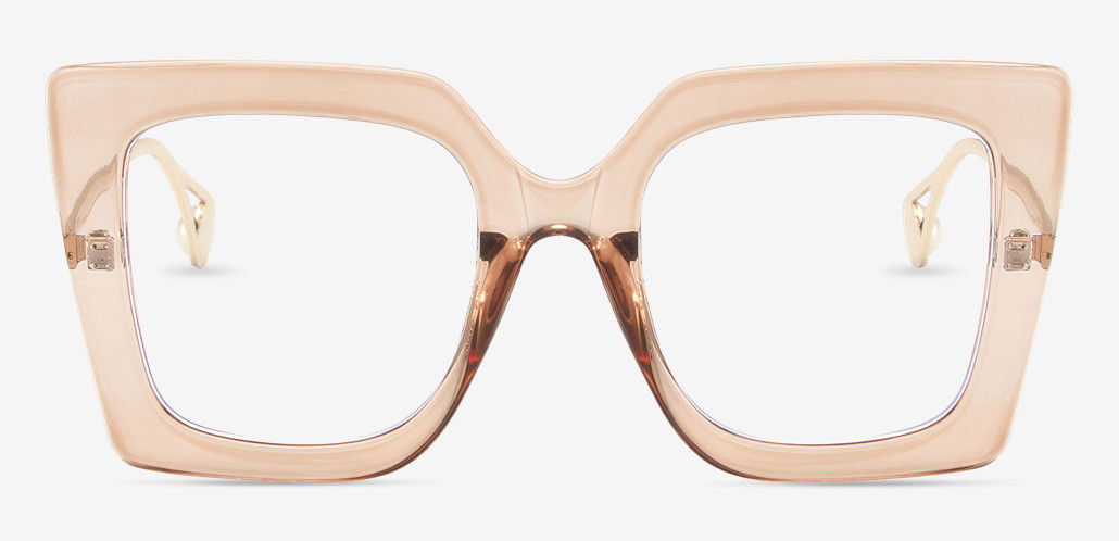 Leah Champagne Square Glasses