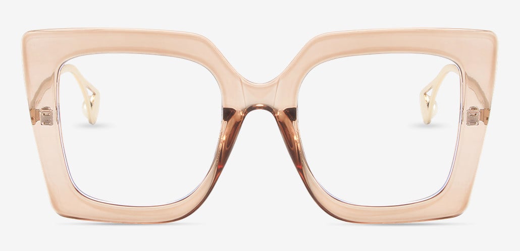 Leah Champagne Square Glasses