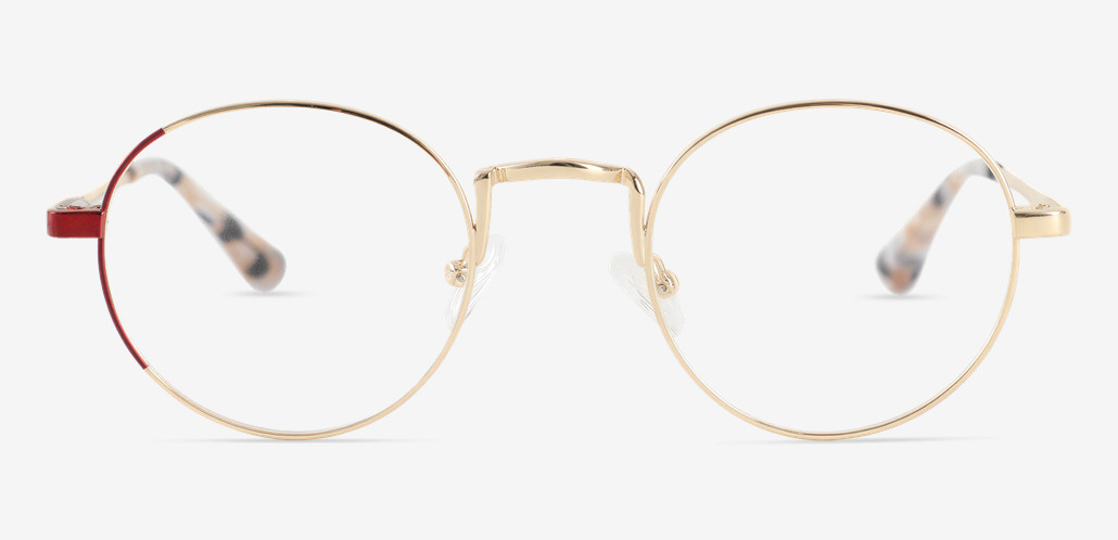 Vogt Gold Round Glasses