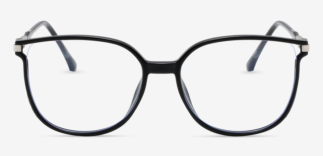 Saxto Black Round Glasses