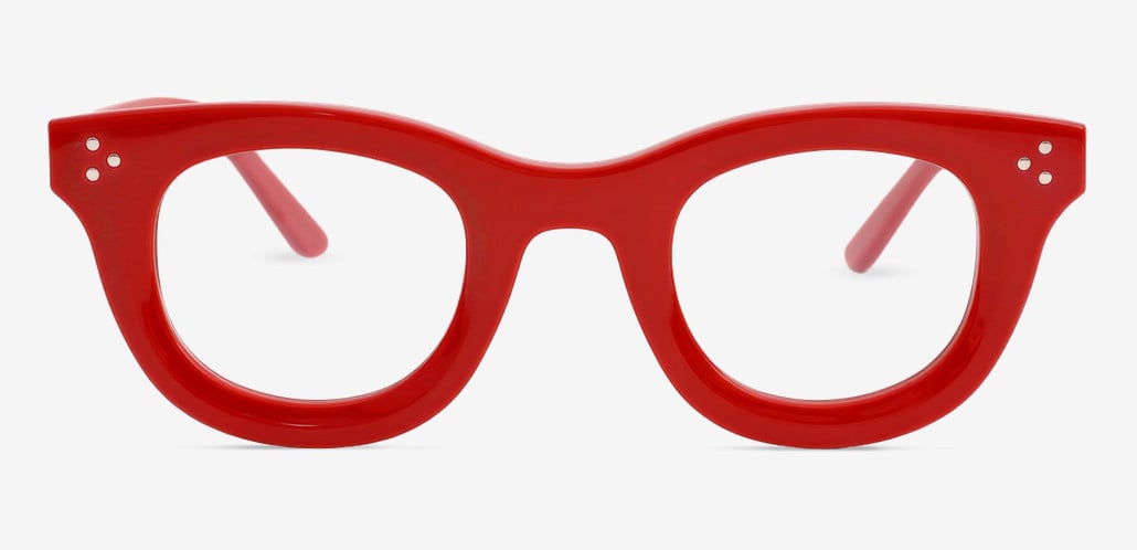 James Red Round Glasses