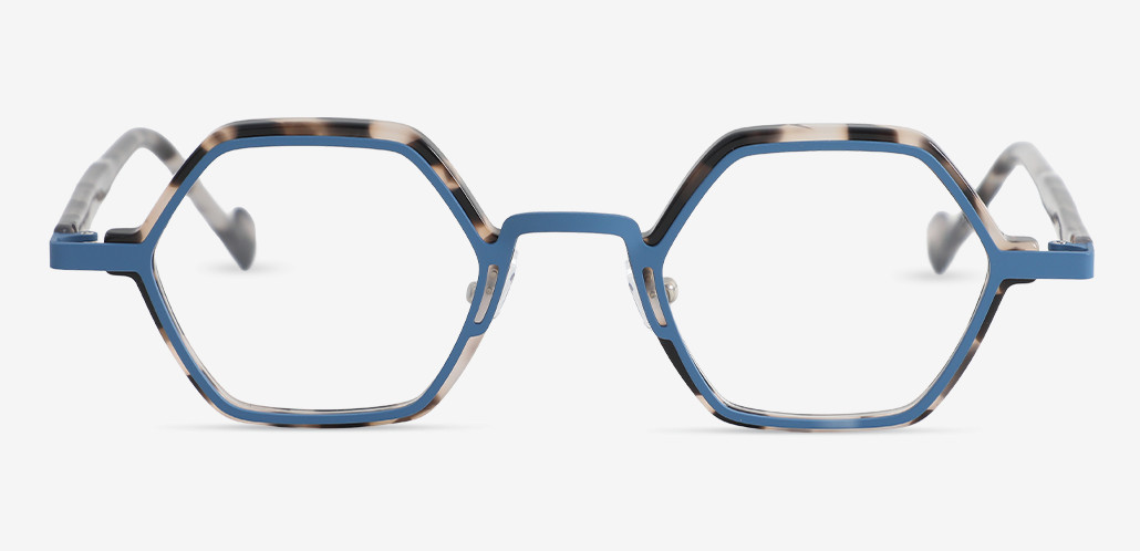 Fergal Blue Geometric Glasses