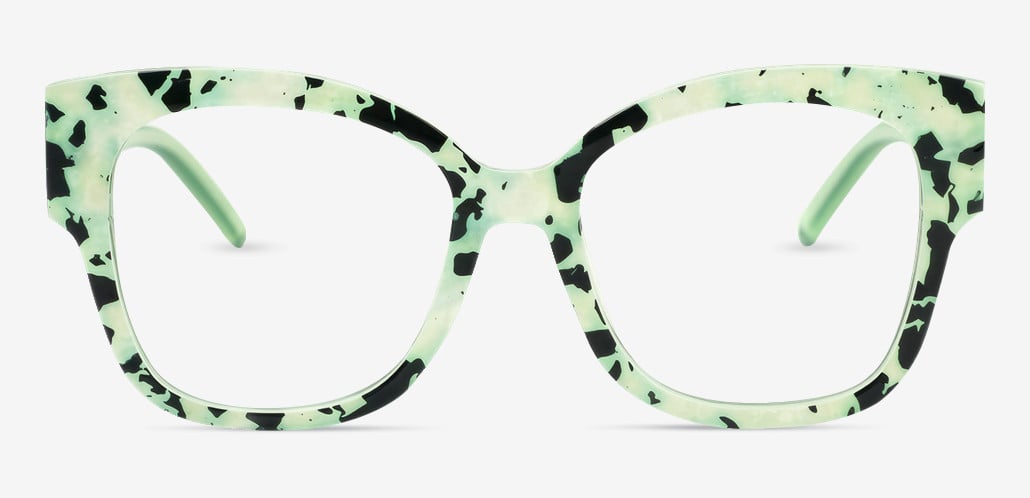 Imogene Gafas Cuadradas Verdes