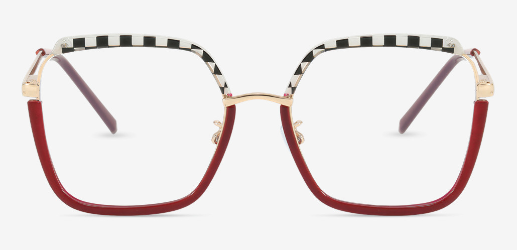 Lizzie Gafas Cuadradas Rojas