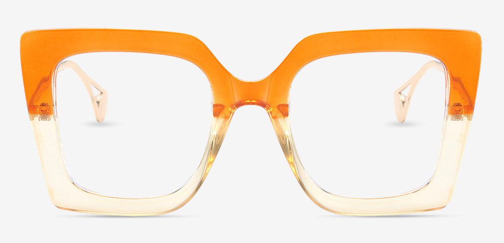 Leah Gafas Cuadradas Naranjas