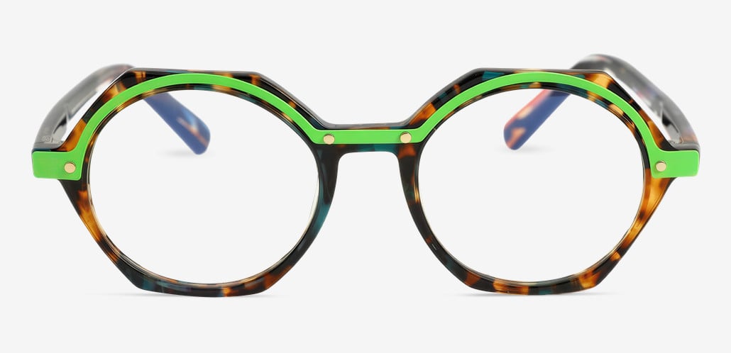Louis Gafas Geométricas Verdes