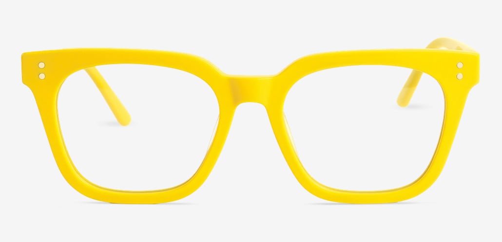 Claire Yellow Square Glasses