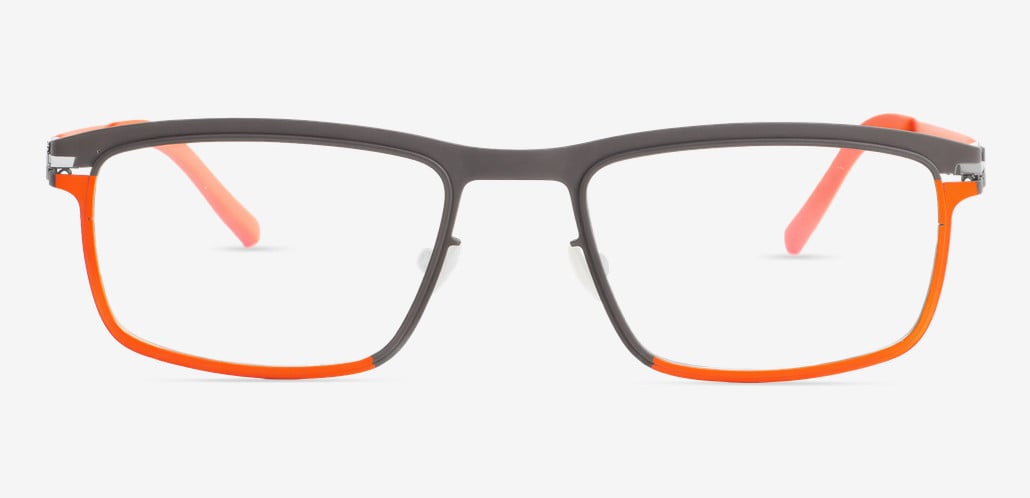 Hughes Orange Rechteckige Brille