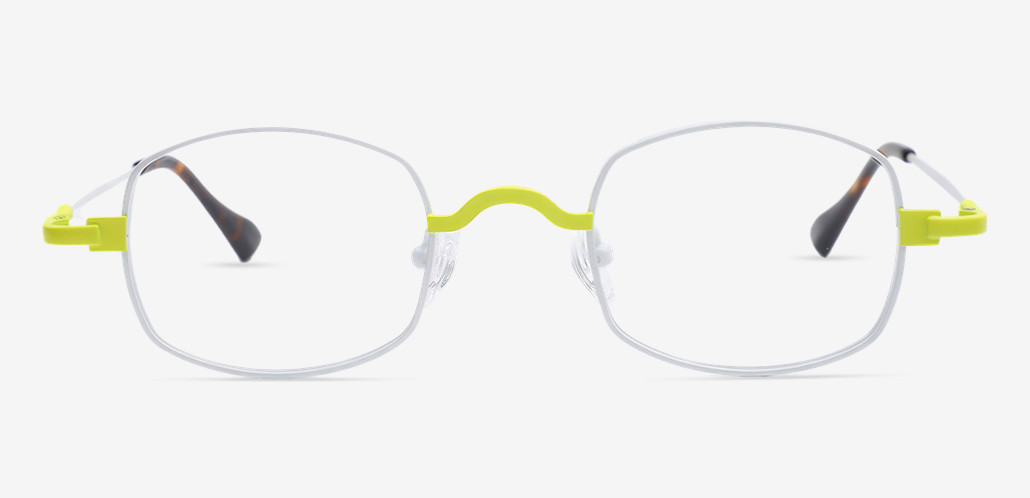 Octave White Square Glasses