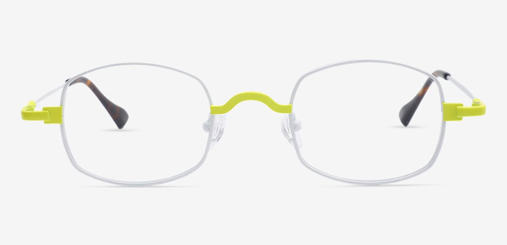 Octave White Square Glasses