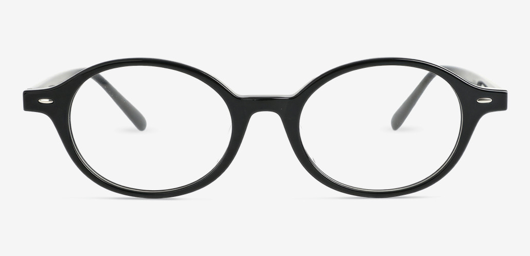 Dick Black Oval Glasses