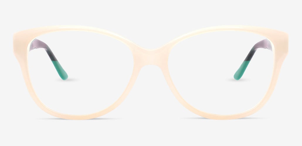 Thomps Beige Square Glasses