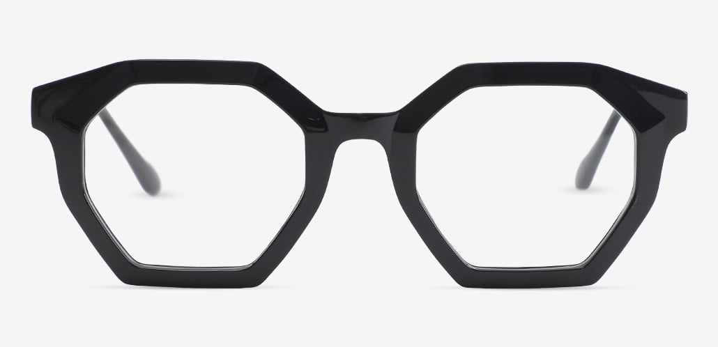 Edmond Lunettes Géométriques Noires