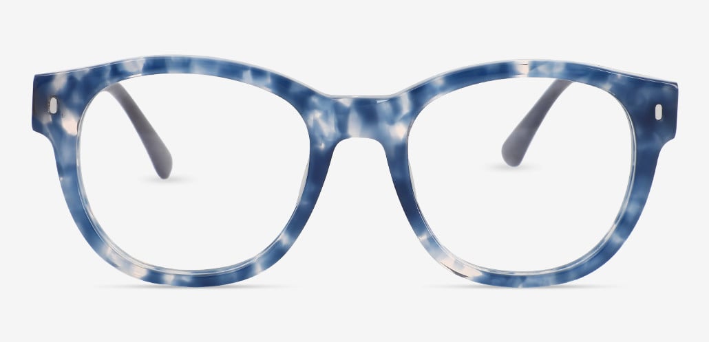Kevin Blue Round Glasses