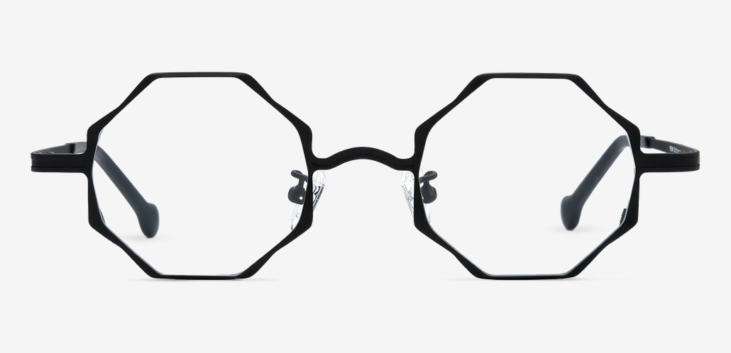 Sawye Black Geometric Glasses