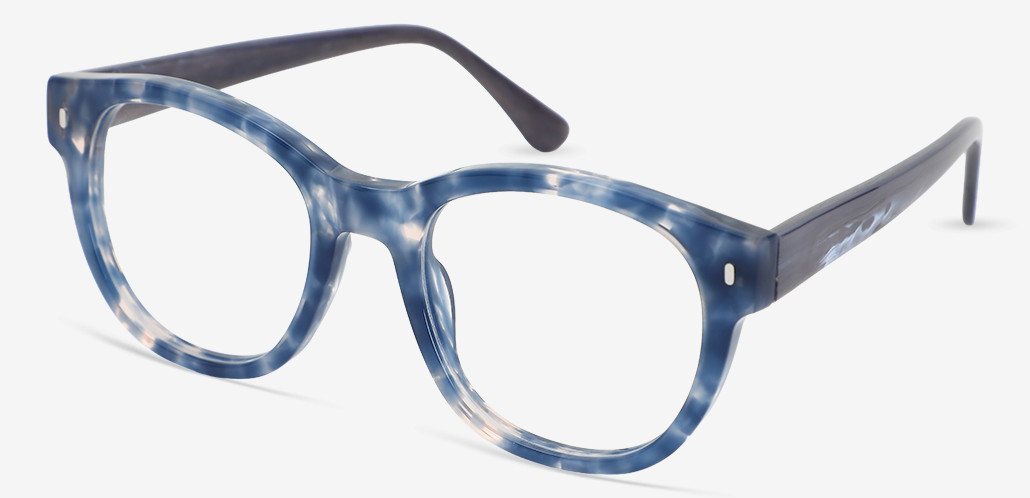 Kevin Blaue Runde Brille