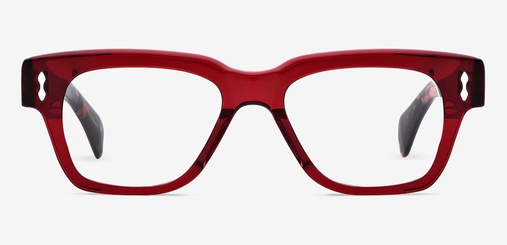 Andrew Red Square Glasses