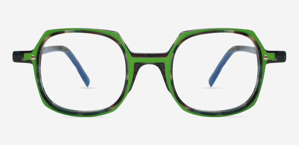Violae Gafas Cuadradas Verdes