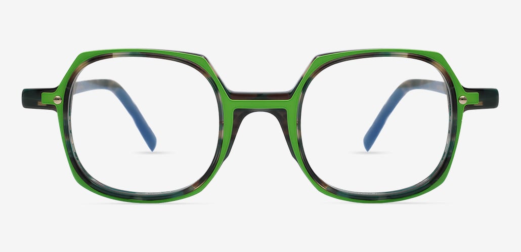 Violae Gafas Cuadradas Verdes