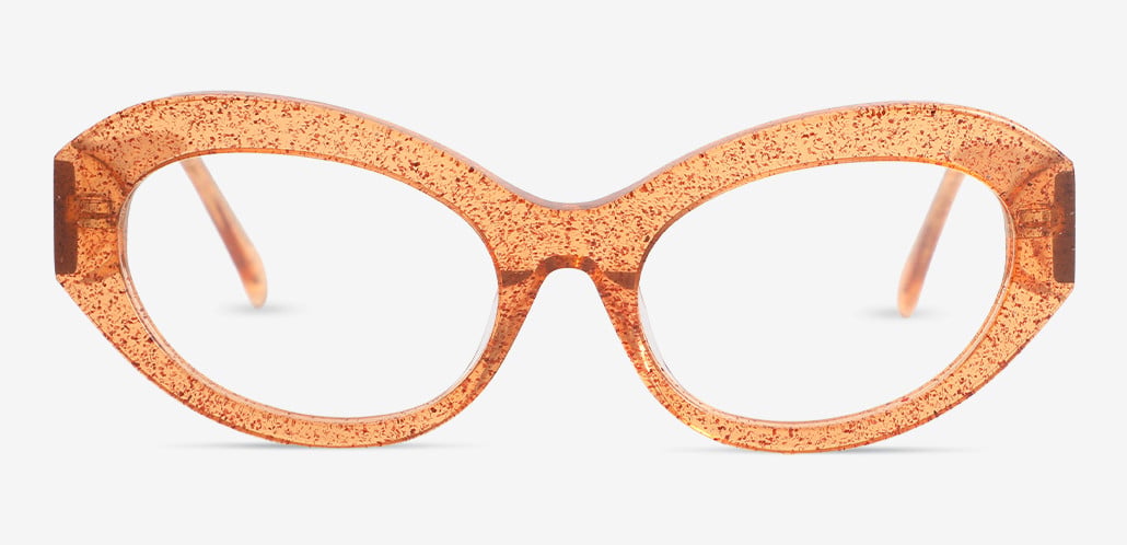 Jemima Orange Cat Eye Glasses