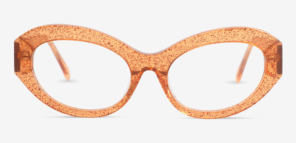 Jemima Orange Cat Eye Glasses