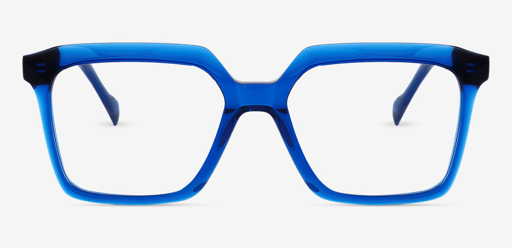 Senior Gafas Cuadradas Azules