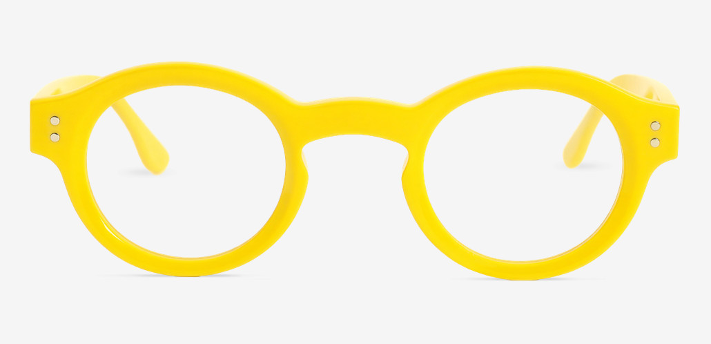 Olivia Yellow Round Glasses