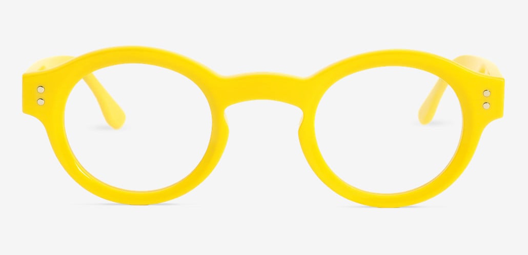 Olivia Yellow Round Glasses